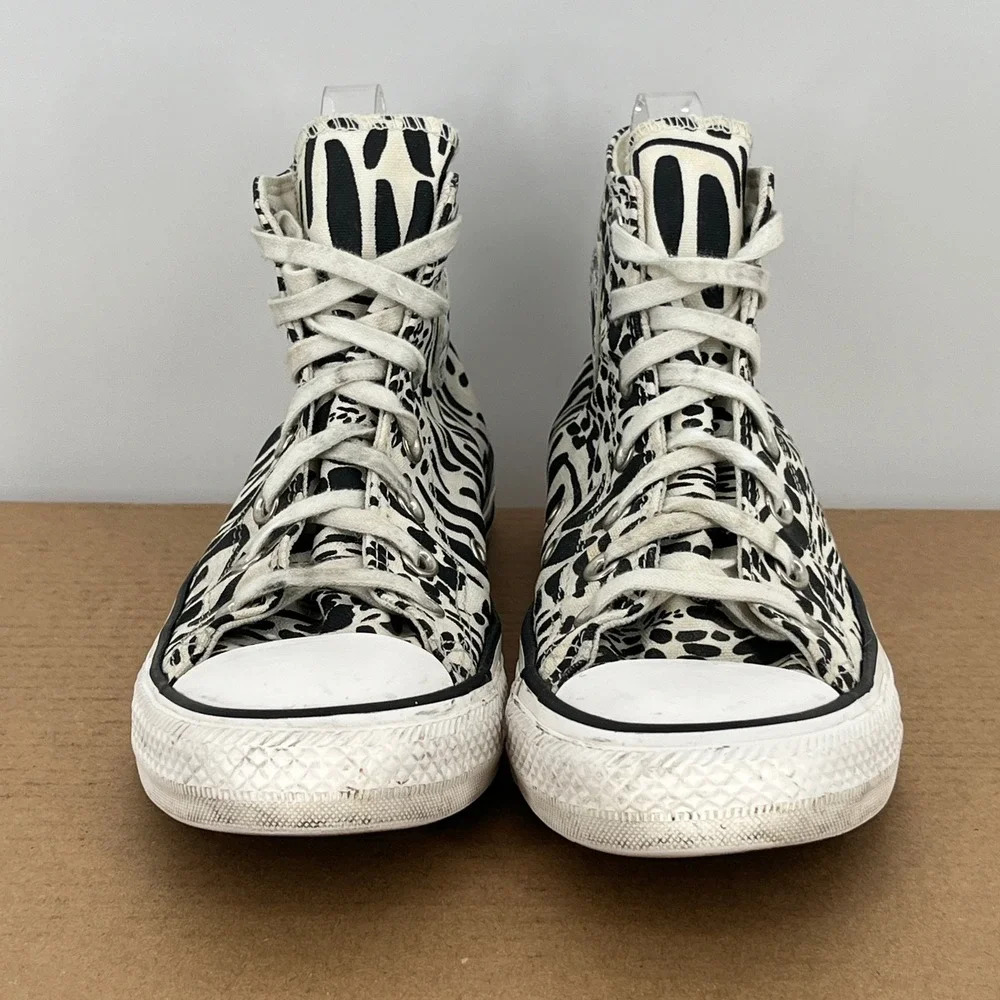 Converse Chuck Taylor All Star Hi Animal Print Canvas Sneakers Womens 8 - Picture 5 of 11